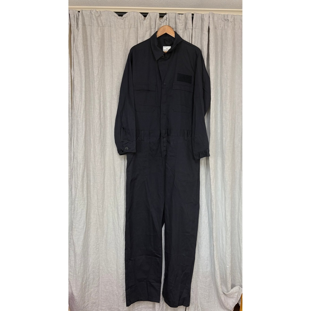 Flame Resistant Utility Coveralls 46L Navy Cotton Workwear Jumpsuit FR